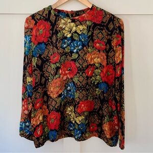 Y2K Tanner silk floral blouse